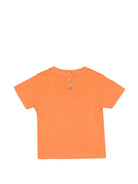 T-shirt per neonato Roberto Cavalli Kids arancione con stampa grafica tropicale - Rubino Kids