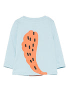 T-shirt per neonato Stella McCartney Kids azzurro con stampa scoiattolo - Rubino Kids