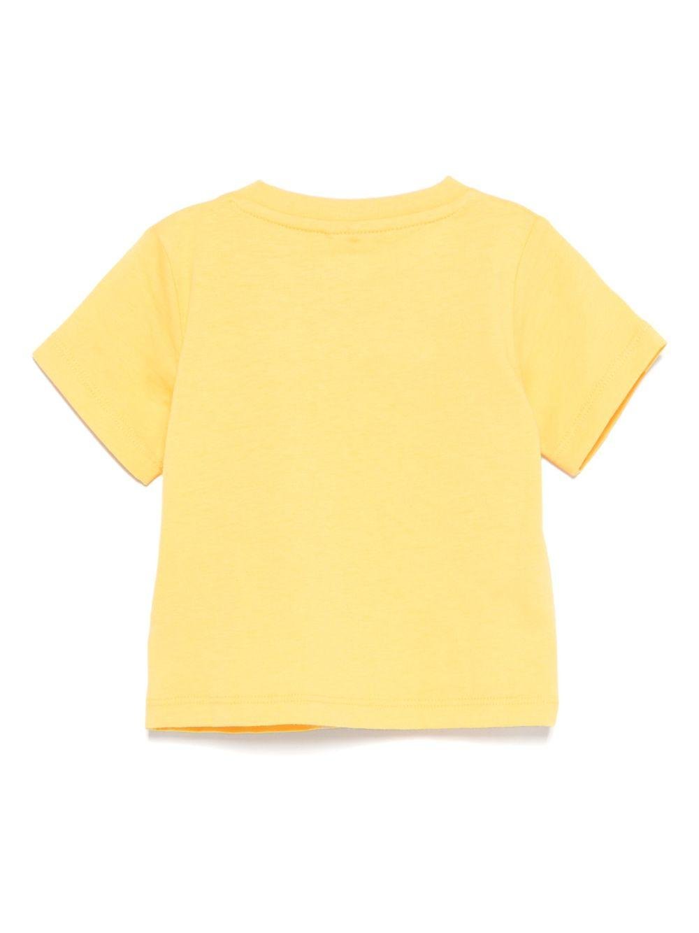 T-shirt per neonato Stella McCartney Kids giallo con stampa grafica - Rubino Kids