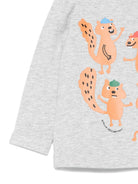 T-shirt per neonato Stella McCartney Kids grigio a maniche lunghe con stampa - Rubino Kids