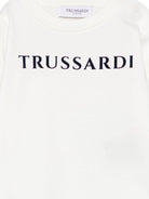 T-shirt per neonato Trussardi Junior bianco con logo sul davanti - Rubino Kids