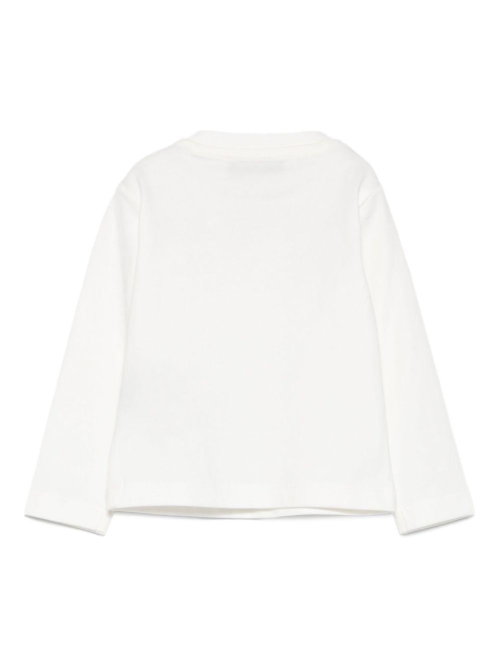 T-shirt per neonato Trussardi Junior bianco con logo sul davanti - Rubino Kids