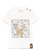 T-shirt per neonato Trussardi Junior bianco con stampa grafica - Rubino Kids