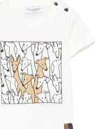 T-shirt per neonato Trussardi Junior bianco con stampa grafica - Rubino Kids