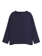 T-shirt per neonato Trussardi Junior blu con logo sul davanti - Rubino Kids