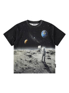 T-shirt Riley per bambino Molo nera con stampa grafica all - over - Rubino Kids