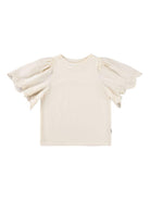 T-shirt Ritza per bambina Molo beige con dettagli occhielli - Rubino Kids