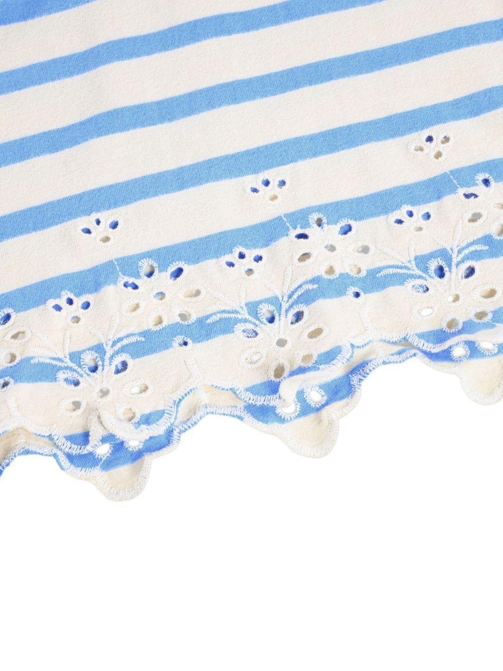 T-shirt Rosita per bambina Molo multicolore con design a righe - Rubino Kids