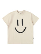 T-shirt Roxo per bambini Molo beige con stampa smile - Rubino Kids