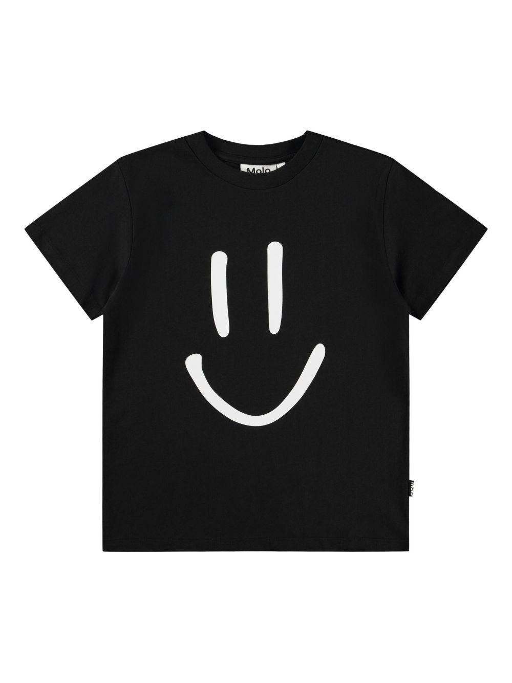 T-shirt Roxo per bambini Molo nera con stampa smile - Rubino Kids
