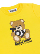 T-shirt Teddy Bear per neonata Moschino Kids giallo con orlo dritto - Rubino Kids