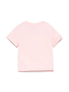 T-shirt Teddy Bear per neonata Moschino Kids rosa con ricamo frontale - Rubino Kids