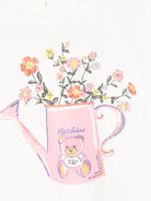 T-shirt Teddy Bear per neonato Moschino Kids bianco con girocollo - Rubino Kids