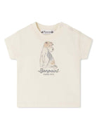 T-shirt Tom per neonato Bonpoint beige con girocollo - Rubino Kids