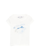 T-shirt Tom per neonato Bonpoint bianco con stampa grafica sul davanti - Rubino Kids