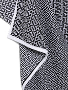 Telo mare per bambini Balmain Kids bianco e nero con stampa geometrica all - over - Rubino Kids