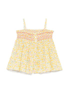 Top Apolline per bambina Bonpoint bianco con spalline sottili - Rubino Kids