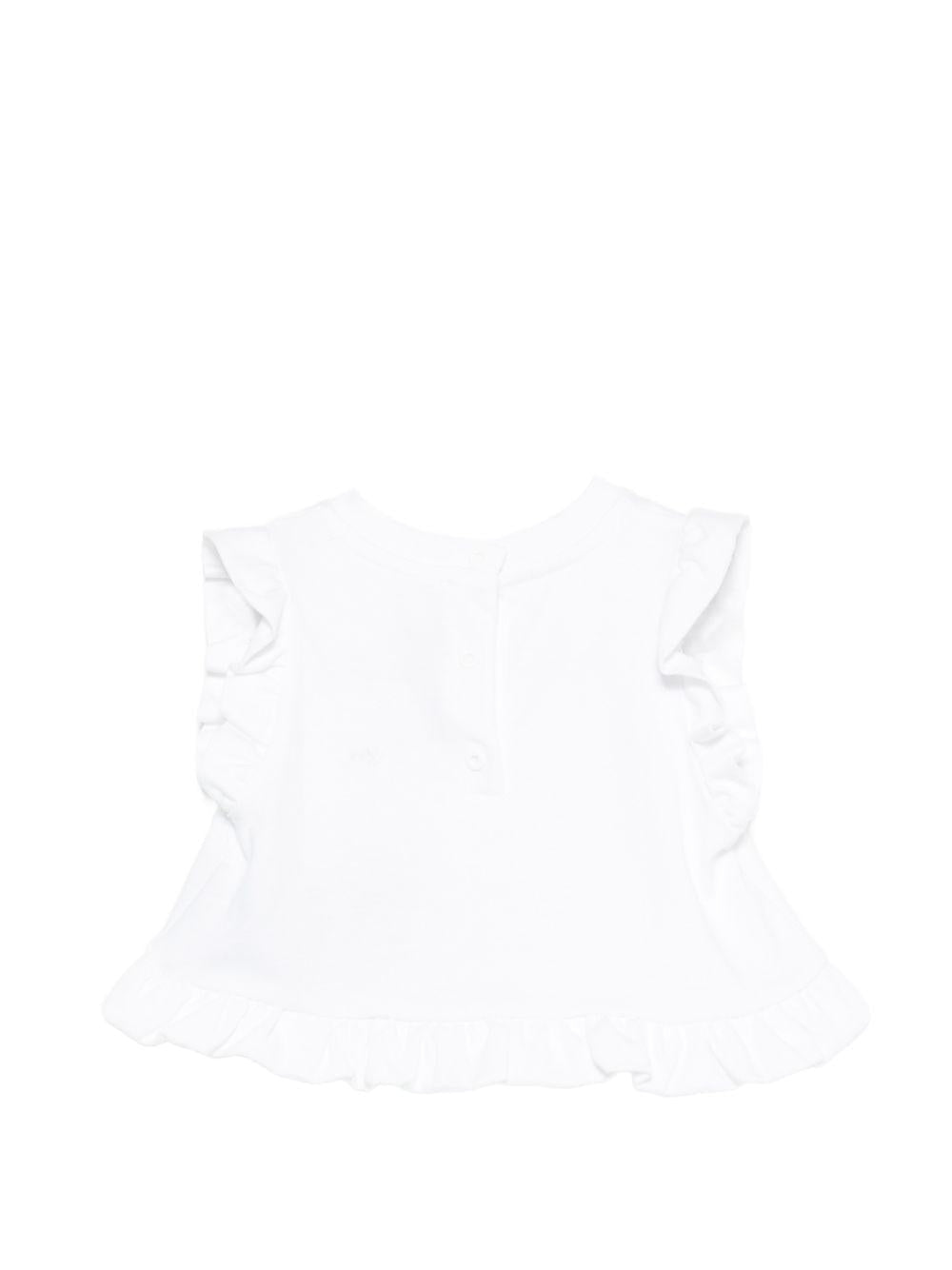 Top da neonata Balmain Kids bianco con ruches - Rubino Kids