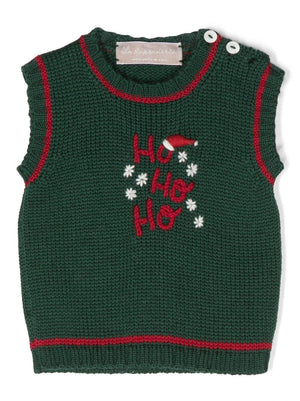 Top girocollo con ricamo