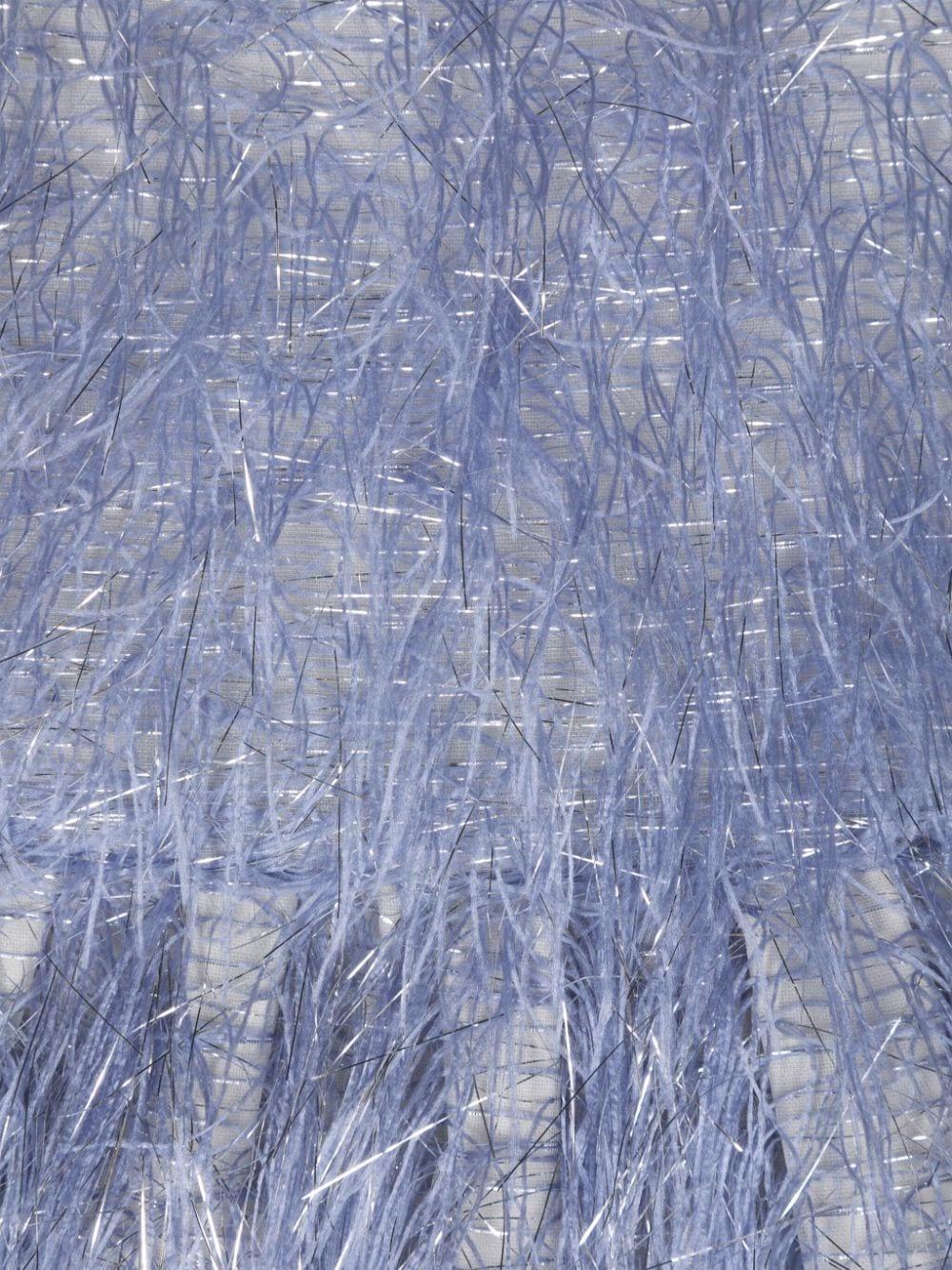 Top per bambina Douuod Kids blu con frange e trama metallizzata - Rubino Kids