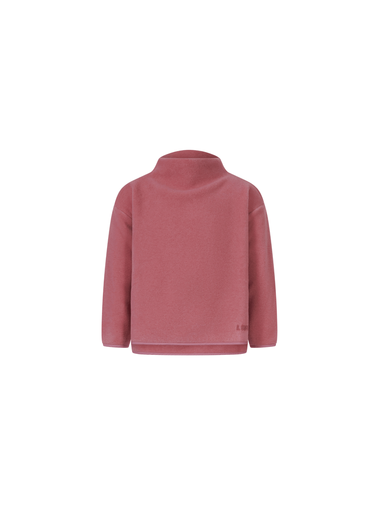 Top per bambina Il Gufo rosa a collo alto con bordo a contrasto - Rubino Kids