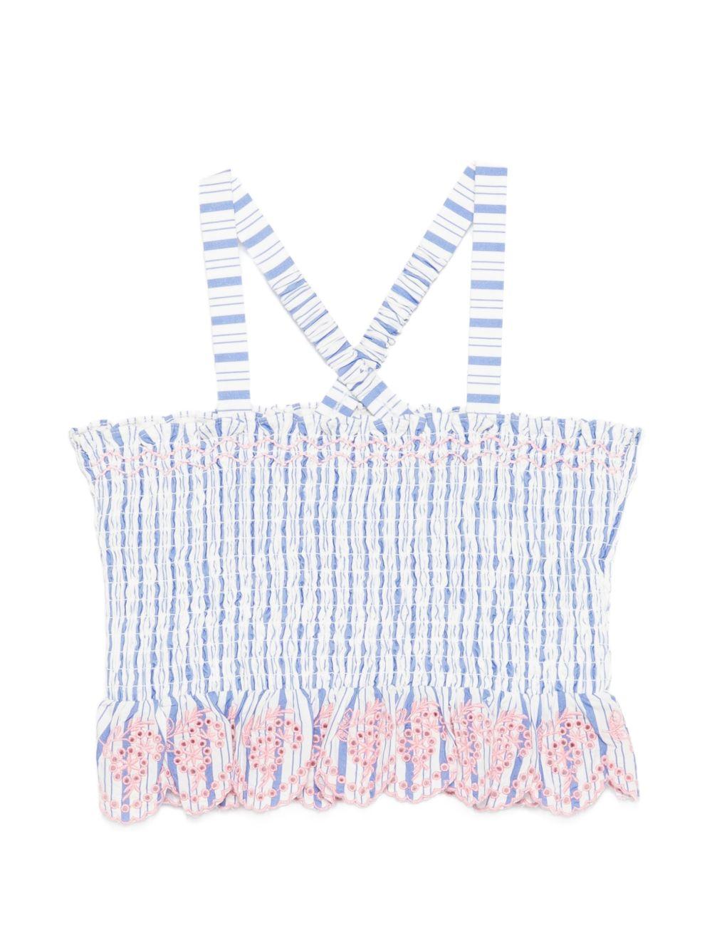 Top per bambina Louise Misha blu con design a righe - Rubino Kids