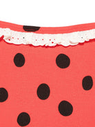 Top per bambina Mini Rodini rosso con dettagli in pizzo - Rubino Kids