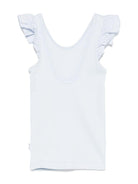 Top per bambina Molo azzurro con ruches e scollo ampio - Rubino Kids