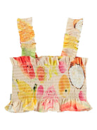 Top per bambina Molo Rolfia beige con stampa grafica all - over - Rubino Kids