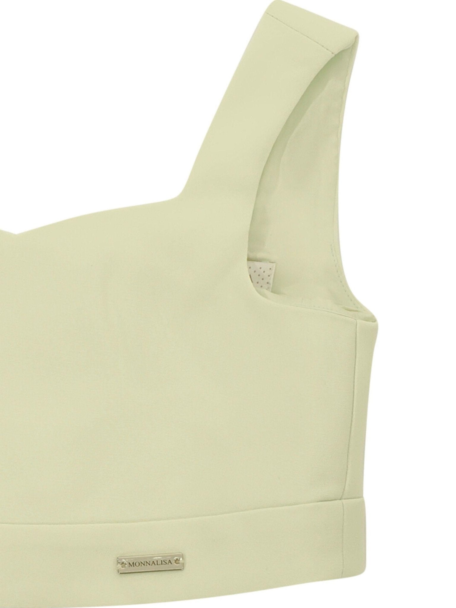 Top per bambina Monnalisa verde con bottoni - Rubino Kids