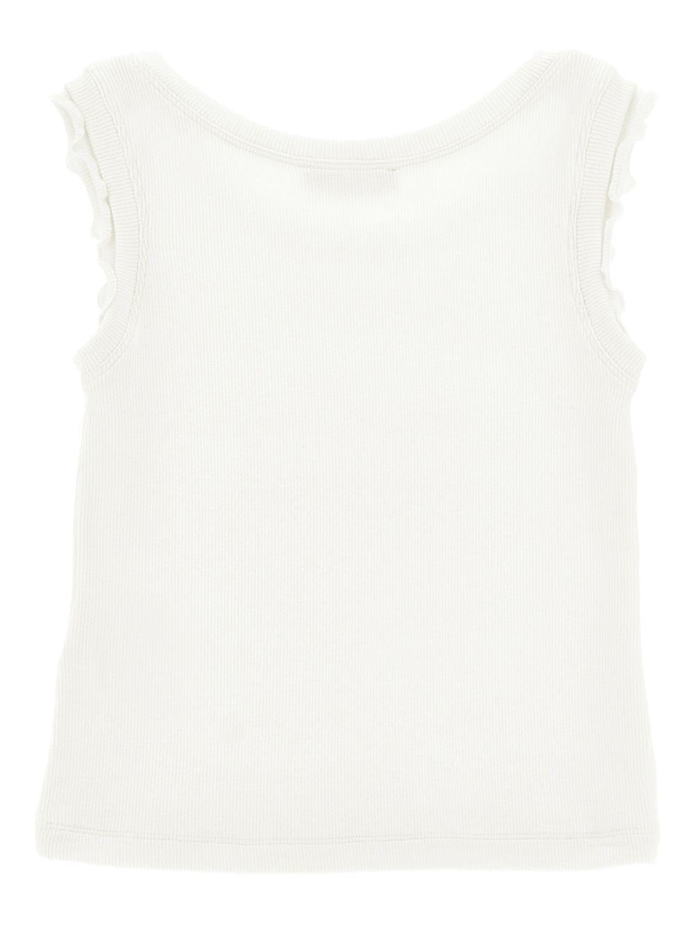 Top per bambina Philosophy di Lorenzo Serafini Kids bianca con ruches - Rubino Kids