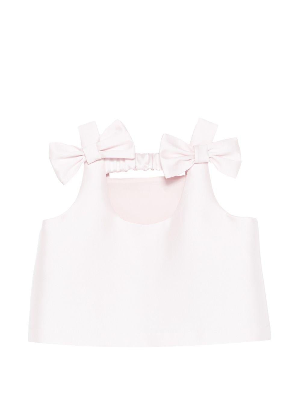 Top per bambina Simonetta rosa con dettaglio fiocco - Rubino Kids