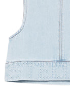 Top per bambina Stella McCartney Kids denim con chiusura con zip posteriore - Rubino Kids
