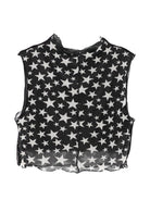 Top per bambina Stella McCartney Kids nero con stampa stelle all - over - Rubino Kids