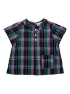 Top per neonata Bonpoint viola con motivo a quadri - Rubino Kids