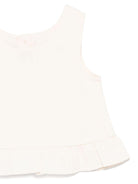 Top per neonata Donsje Francise bianco con orlo increspato - Rubino Kids