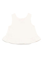 Top per neonata Donsje Francise bianco con orlo increspato - Rubino Kids