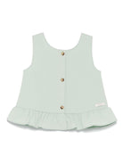 Top per neonata Donsje Francise verde con orlo increspato - Rubino Kids