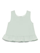 Top per neonata Donsje Francise verde con orlo increspato - Rubino Kids