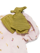 Top per neonata La Stupenderia rosa con ricamo a fiori - Rubino Kids