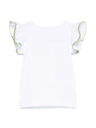 Top per neonata Mariella Ferrari bianco con dettaglio a smerlo - Rubino Kids