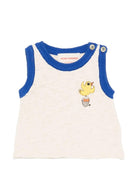 Top per neonato Bobo Choses beige con stampa grafica sul davanti - Rubino Kids