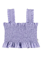Top Rolfia per bambina Molo viola con corsetto arricciato - Rubino Kids