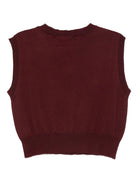 Top smanicato per donna Merci bordeaux con scollo rotondo - Rubino Kids