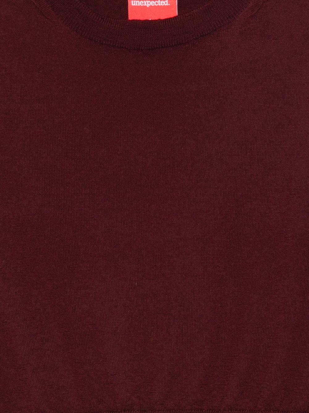Top smanicato per donna Merci bordeaux con scollo rotondo - Rubino Kids