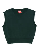 Top smanicato per donna Merci verde con scollo rotondo - Rubino Kids