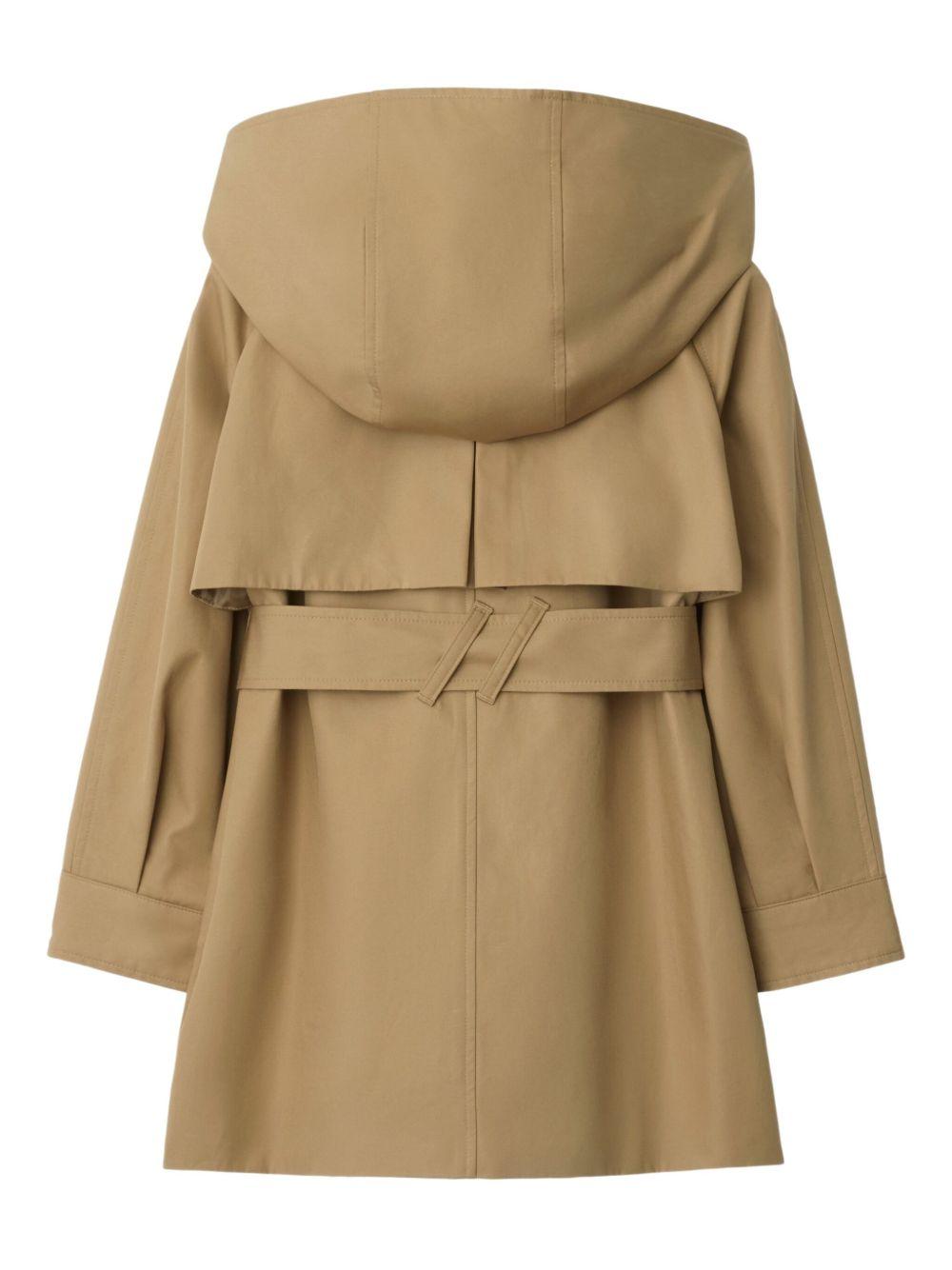 Burberry Kids beige hooded trench coat for girls | BURBERRY KIDS