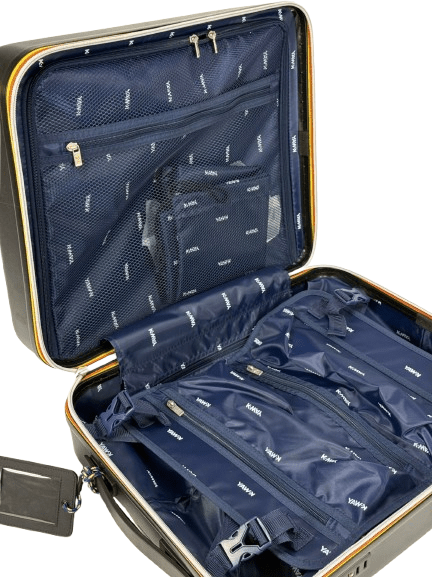 Trolley Eudoxie Logo per bambini K - Way Kids nero con guscio in policabornato - Rubino Kids