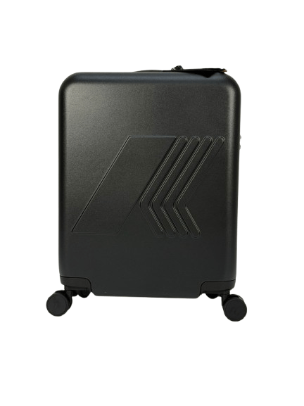 Trolley Eudoxie Logo per bambini K - Way Kids nero con guscio in policabornato - Rubino Kids