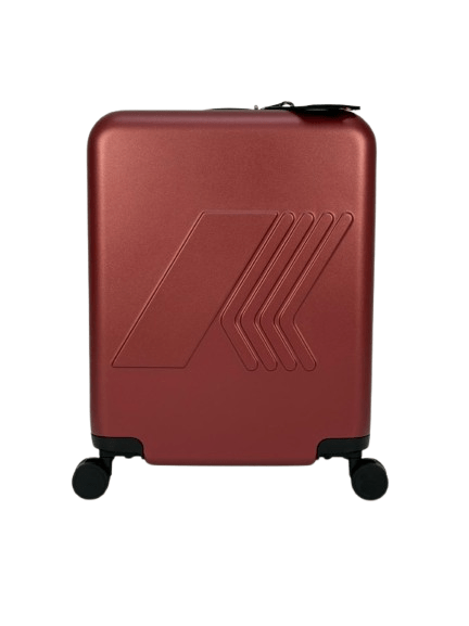 Trolley Eudoxie Logo per bambini K - Way Kids rosso con logo stampato all - over - Rubino Kids